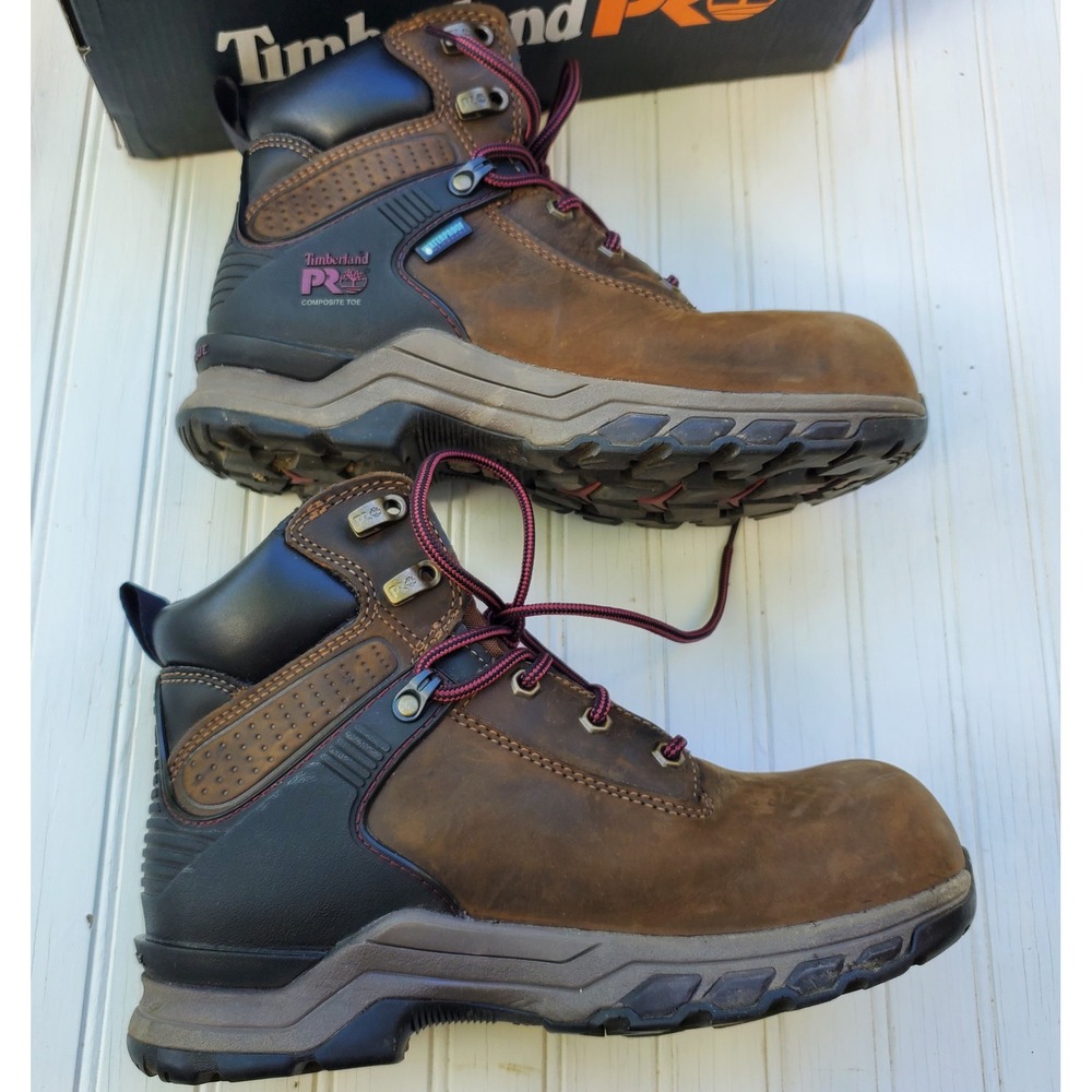 Timberland PRO Hypercharge 6" Composite Toe Waterproof Work Boots Brown 1A4115 - Picture 6 of 7